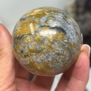 Orbicular Ocean Jasper Stone Sphere